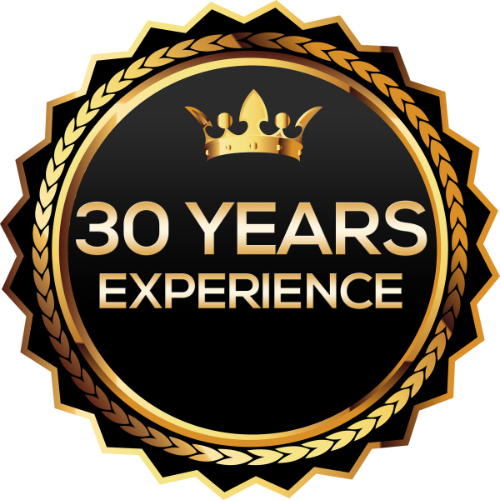 We have 30+ Years of Experience Badge